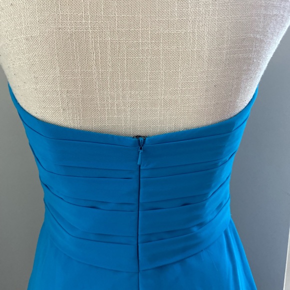 EUC Sorella Vita Lapis Blue Chiffon Strapless Mini - Picture 5 of 8